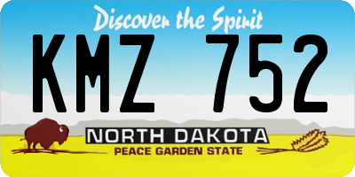 ND license plate KMZ752