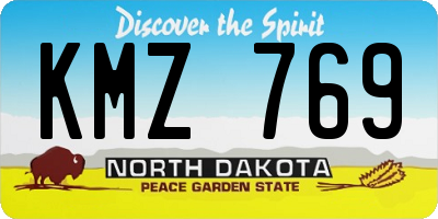 ND license plate KMZ769