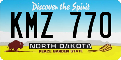 ND license plate KMZ770