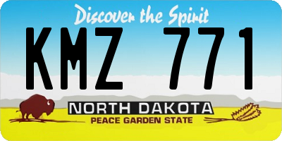ND license plate KMZ771