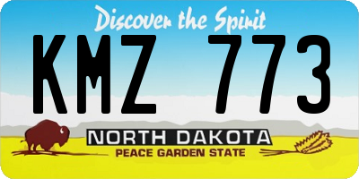ND license plate KMZ773