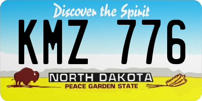 ND license plate KMZ776