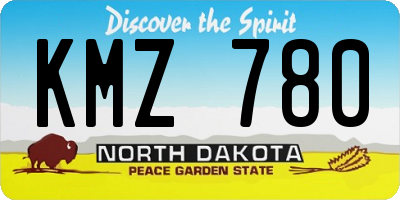 ND license plate KMZ780