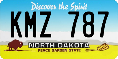 ND license plate KMZ787
