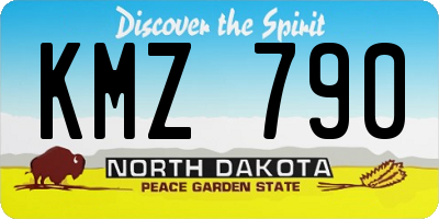 ND license plate KMZ790