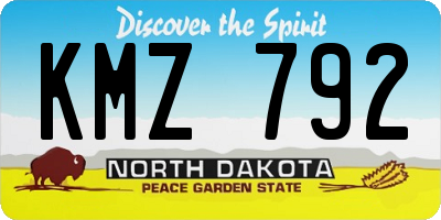ND license plate KMZ792
