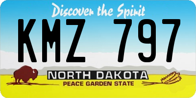 ND license plate KMZ797