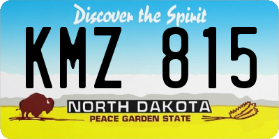 ND license plate KMZ815