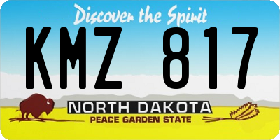 ND license plate KMZ817