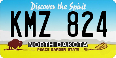ND license plate KMZ824