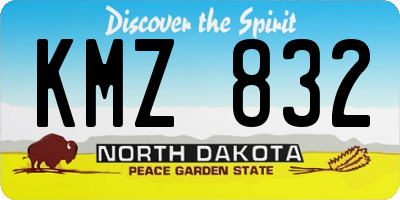 ND license plate KMZ832