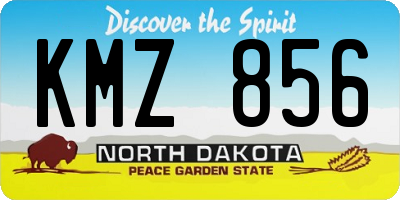 ND license plate KMZ856
