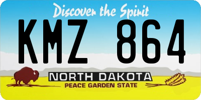 ND license plate KMZ864