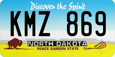 ND license plate KMZ869