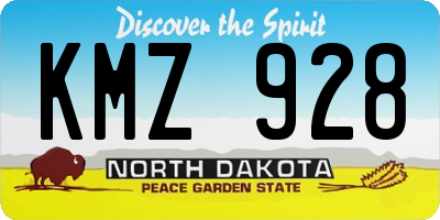 ND license plate KMZ928