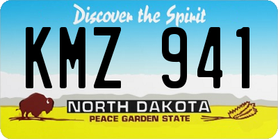 ND license plate KMZ941