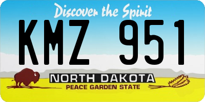 ND license plate KMZ951