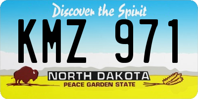 ND license plate KMZ971