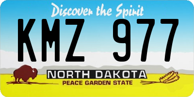 ND license plate KMZ977