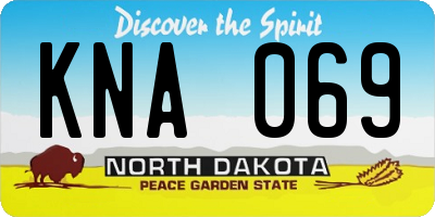 ND license plate KNA069