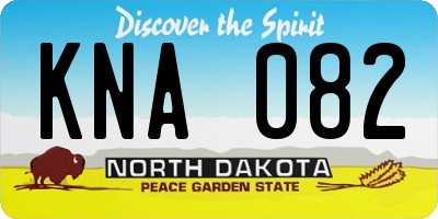 ND license plate KNA082