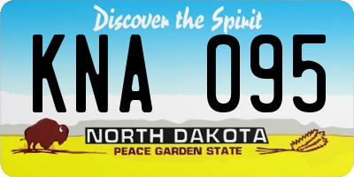 ND license plate KNA095
