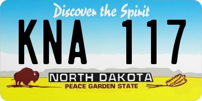 ND license plate KNA117