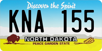 ND license plate KNA155