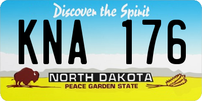ND license plate KNA176