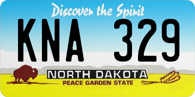 ND license plate KNA329