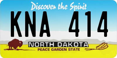 ND license plate KNA414