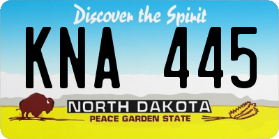 ND license plate KNA445