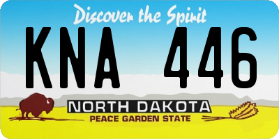 ND license plate KNA446