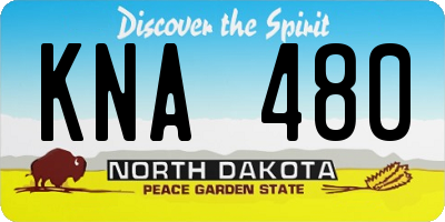 ND license plate KNA480