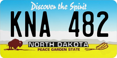 ND license plate KNA482