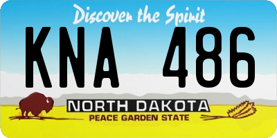 ND license plate KNA486