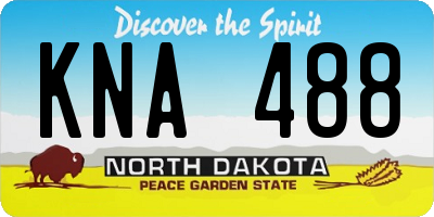 ND license plate KNA488