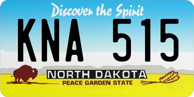 ND license plate KNA515
