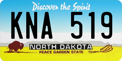 ND license plate KNA519
