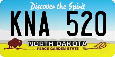 ND license plate KNA520