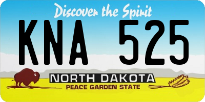ND license plate KNA525