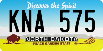 ND license plate KNA575