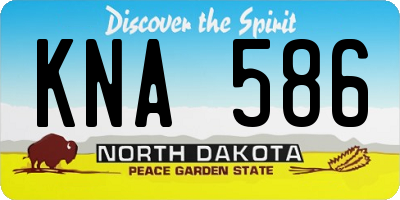 ND license plate KNA586