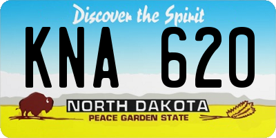 ND license plate KNA620