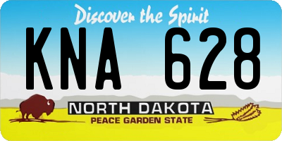 ND license plate KNA628