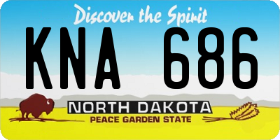 ND license plate KNA686