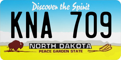 ND license plate KNA709