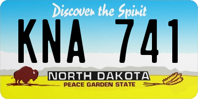 ND license plate KNA741
