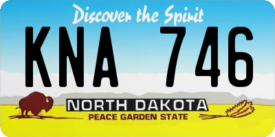 ND license plate KNA746