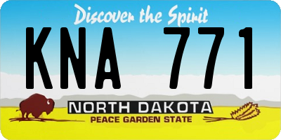 ND license plate KNA771